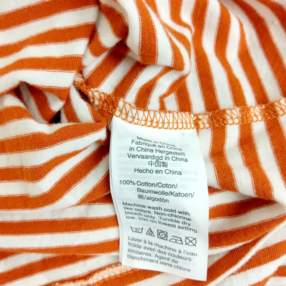 Madewell Rust Stripe Tee Size Small - image 4